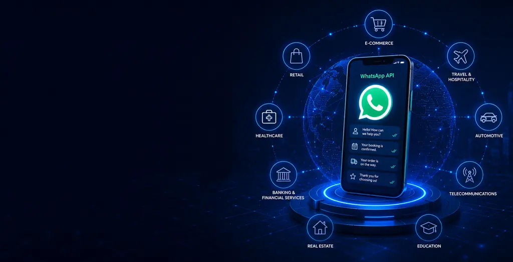 WhatsApp API communication dashboard showing customer messaging workflows