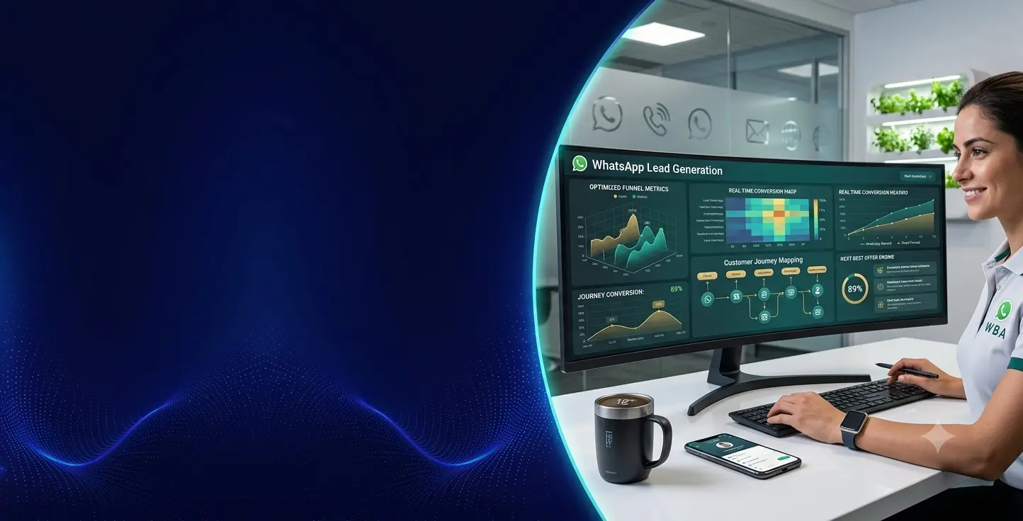 Business messaging dashboard comparing WhatsApp API automation and customer engagement workflows