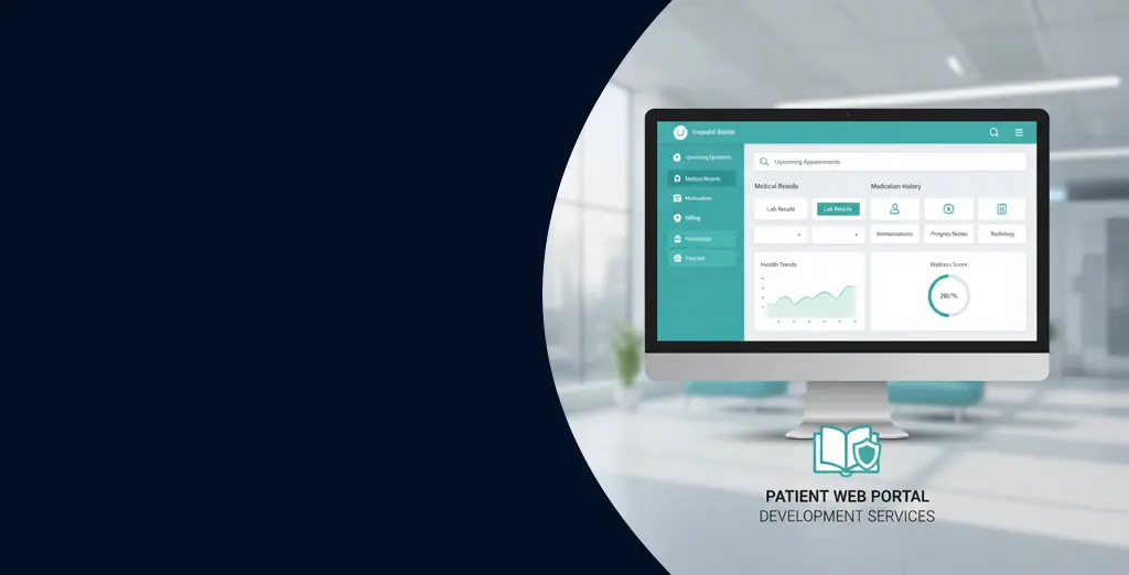 Patient portal dashboard showing healthcare records access