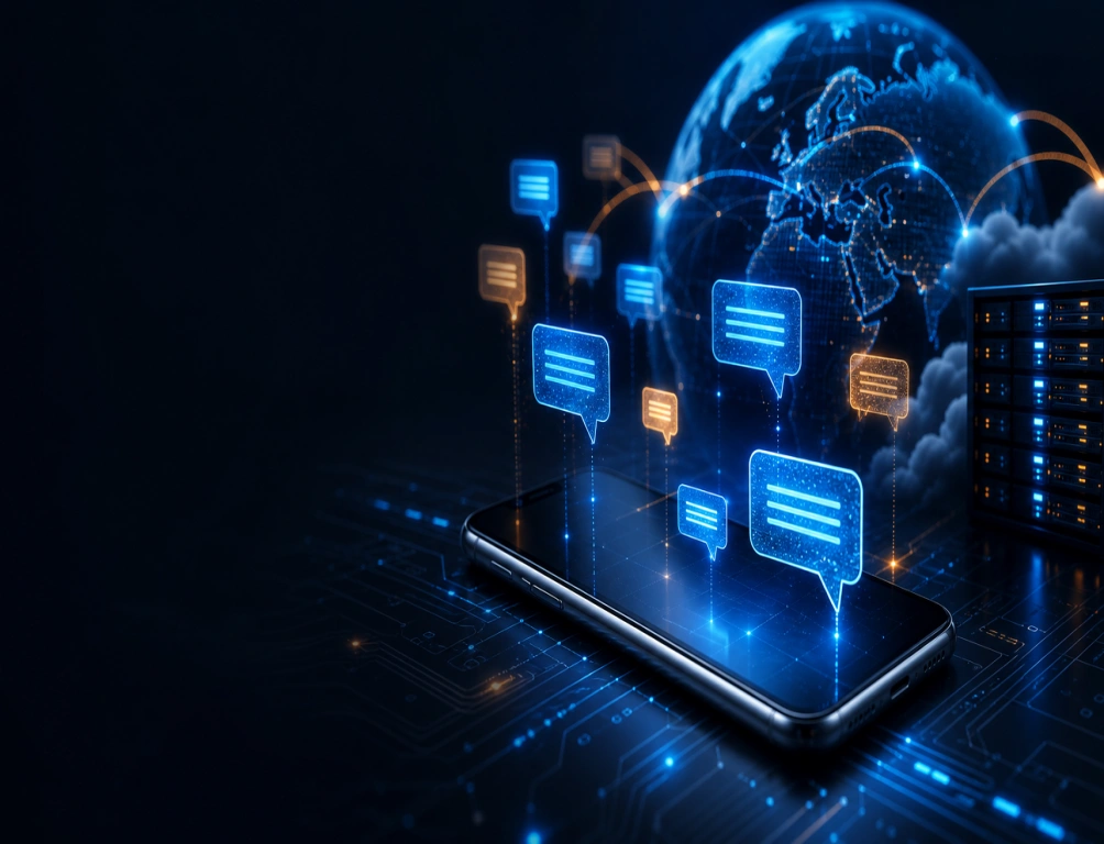 Business SMS Communication Solutions: Types, Benefits & Use Cases unique SMS hero WebP 1004x768
